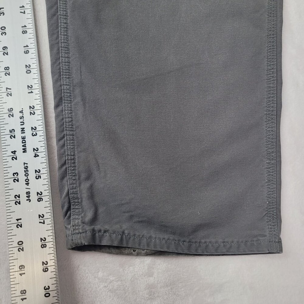Carhartt Dungaree w/ Suspender Button Men's Gray Carpenter Work Pants Size 42X28 - Picture 9 of 12